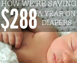 Saving money on diapers can be a challenge, especially if you have one than one kid in diapers. This is how we're saving $288 a year on diapers. 