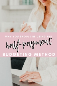 The Half Payment Method explained; Want to stop living paycheck-to-paycheck? The Half Payment Method is the simplest solution for stopping the endless paycheck-to-paycheck cycle.