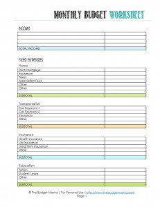 Beginner's Guide to Budgeting Worksheets_Page_1