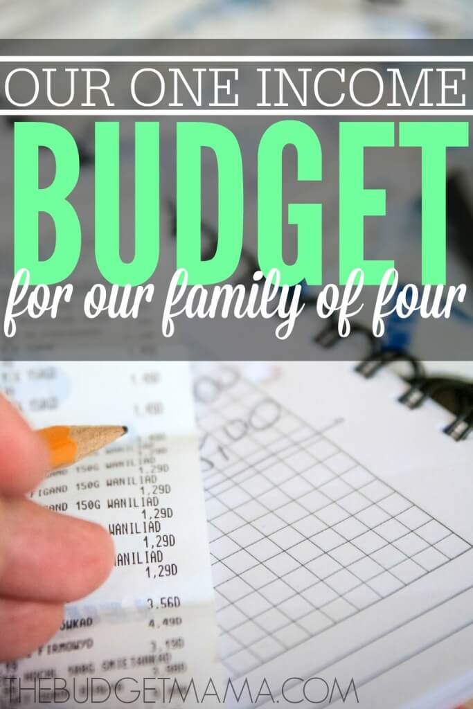 Need a one income family budget example for a family of four? This is my family's real budget with real numbers for 2015.