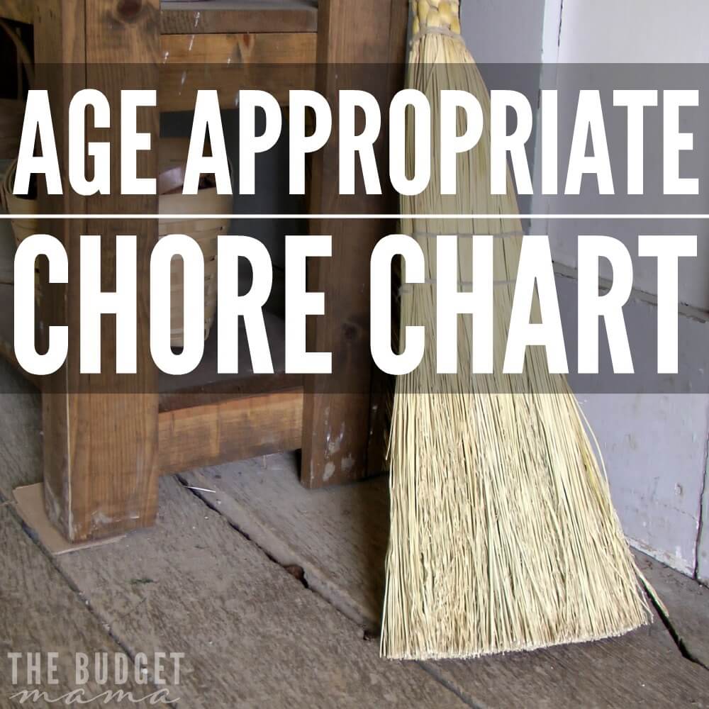 Struggling to remember that your kids are perfectly capable of doing chores? This age appropriate chore chart will help remind you of what chores your child can do.