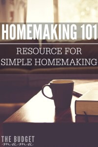 Are you looking for a way to simplify homemaking, manage your money better, or help improve your family's faith? This is Homemaking 101 - A resource for simple homemaking.