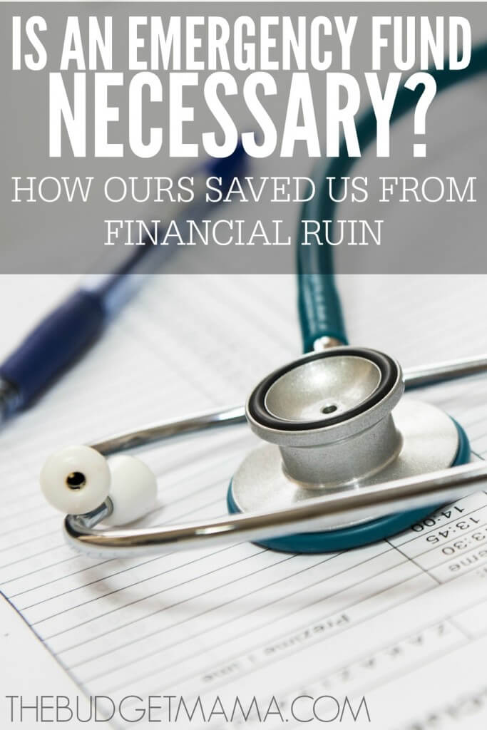 Is an emergency fund necessary? This our story of how our emergency fund saved our one-income family from financial ruin and from sinking into more debt. 