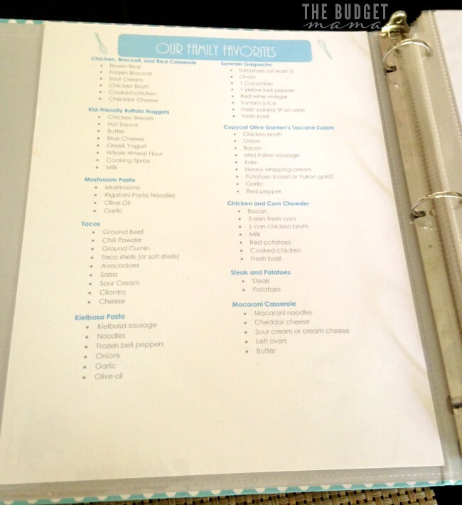 Do you keep a favorite family recipe binder? If not, it could save your sanity and cut down on the craziness of meal planning! 