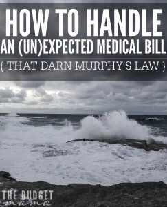 How to handle an unexpected medical bill - Murphy always likes to show up at the least convenient times and this time was no exception. However, there are three ways that you can handle the (un)expected expenses from Murphy's Law.