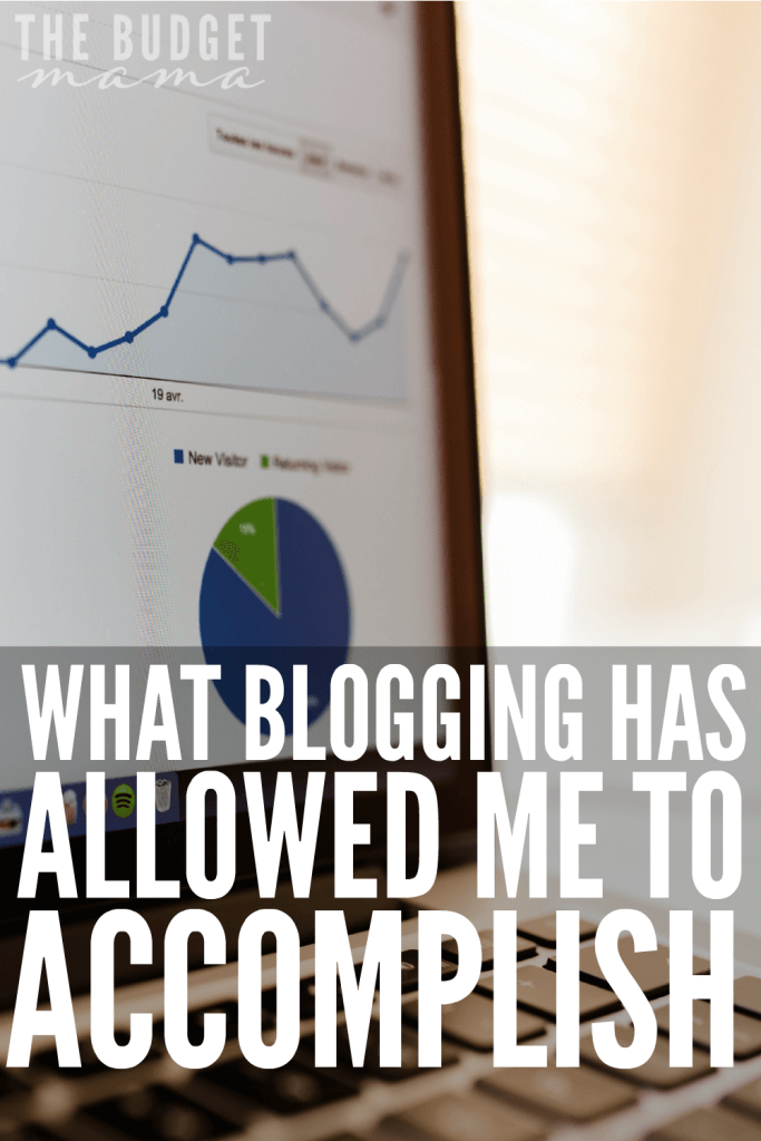 Blogging has allowed me to accomplish many things. One of which is a steady extra stream of income that has helped us payoff debt and give like never before.