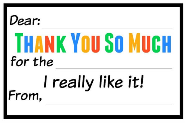 Thank You Notes for Kids - FREE Printable - Jessi Fearon