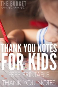 Thank you notes for kids shouldn't be expensive. So here's a free printable that you can use with your children to help them learn the importance of writing a thank you note.