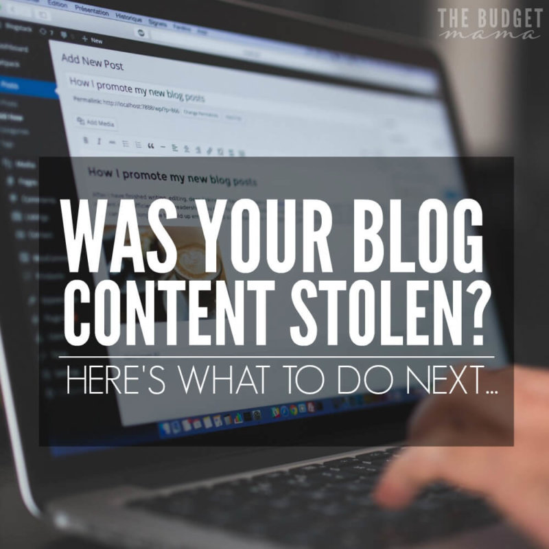 What do you do when you find out your blog content has been stolen? It's happened to me many times before so I'm sharing what you can do when your blog content is stolen.