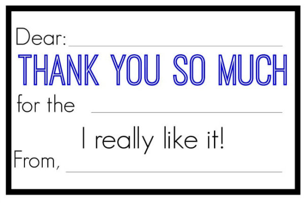 Thank You Notes for Kids - FREE Printable - Jessi Fearon