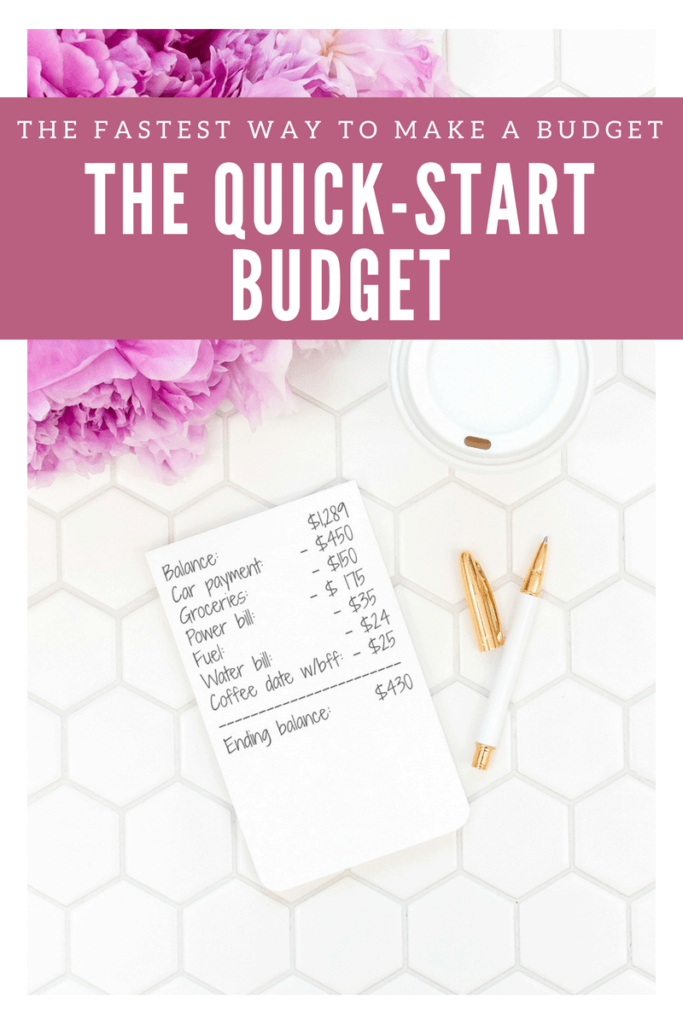 This quick start budget will make setting up a budget super easy especially if you've never set one up before. It's also perfect for the budgeting impaired. :)