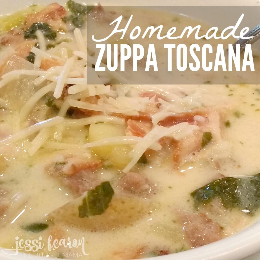 Homemade Zuppa Toscana; This copycat of Olive Garden's Zuppa Toscana is hearty and delicious! It'll please the meat eaters in your home and best part is...it's clean-eating!