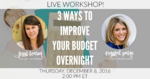 3 Ways to Improve Your Budget Overnight Webinar