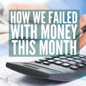 We recently failed with money in a big way. Learn from our mistakes and make sure you have this set up properly to keep you from failing with money.