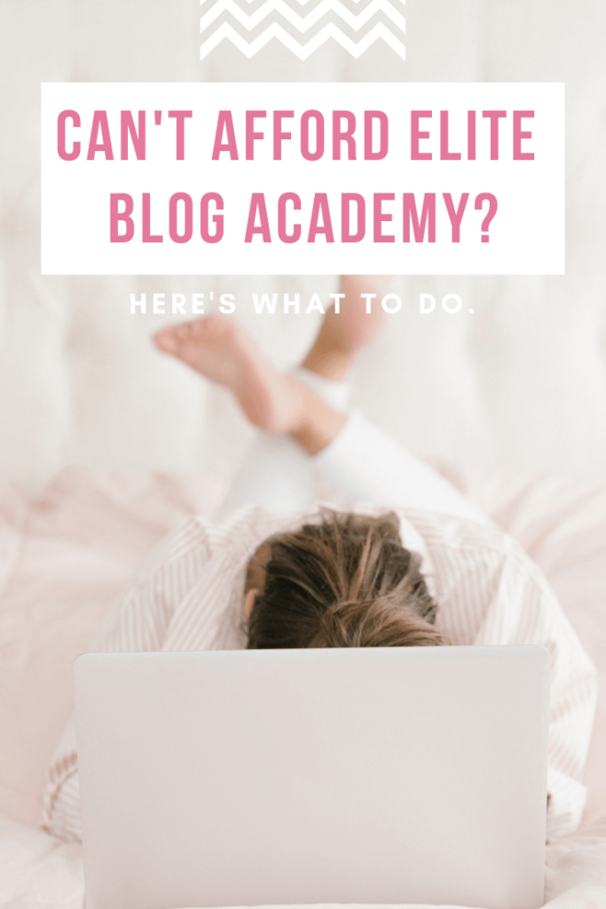 Can't afford Elite Blog Academy but you really want to take your blog to the next level? Here's what you can do.