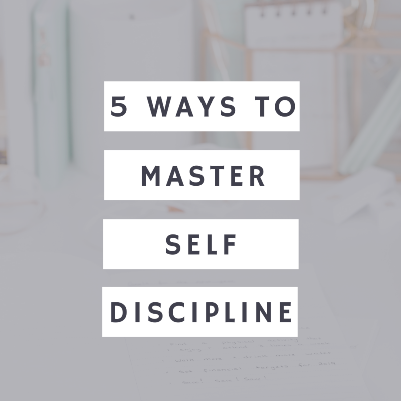Wondering how to become self-disciplined so you can achieve your big goals? Here are 5 ways that you make mastering discipline easier.