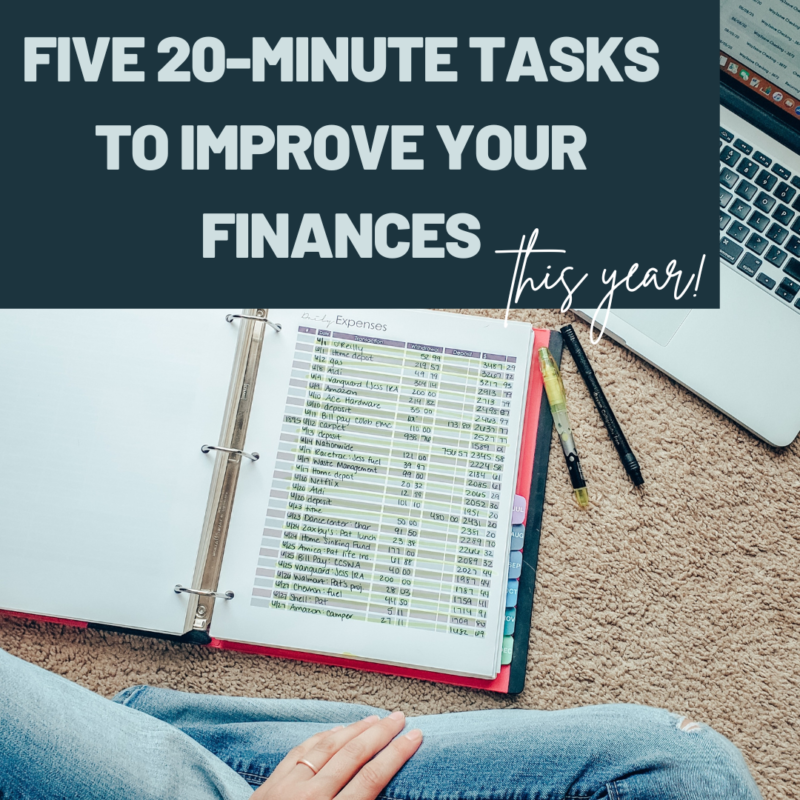 It doesn't take much time to improve your finances. In fact, you can improve them in just 20 minutes TODAY!
