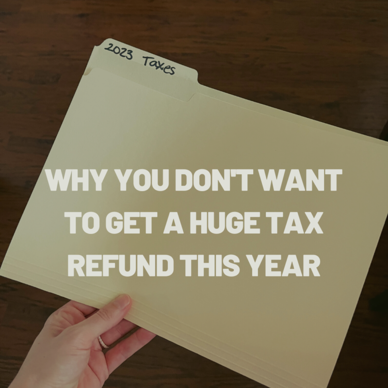 I know it's nice to get a big tax refund every year but here's why you might not want to get one this year and what you should do instead.
